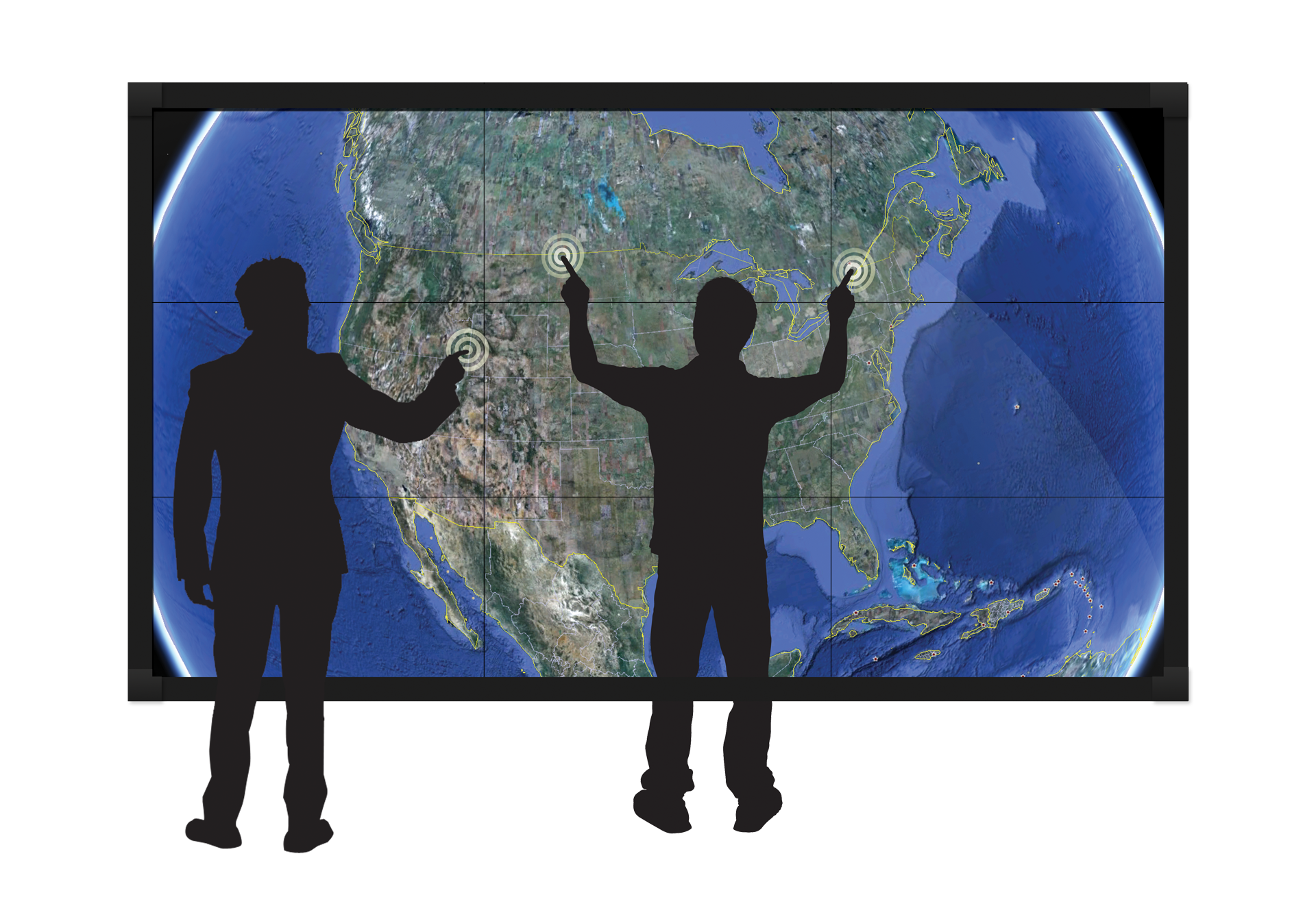 touch screen displays kiosks monitors planar large format touch screen display