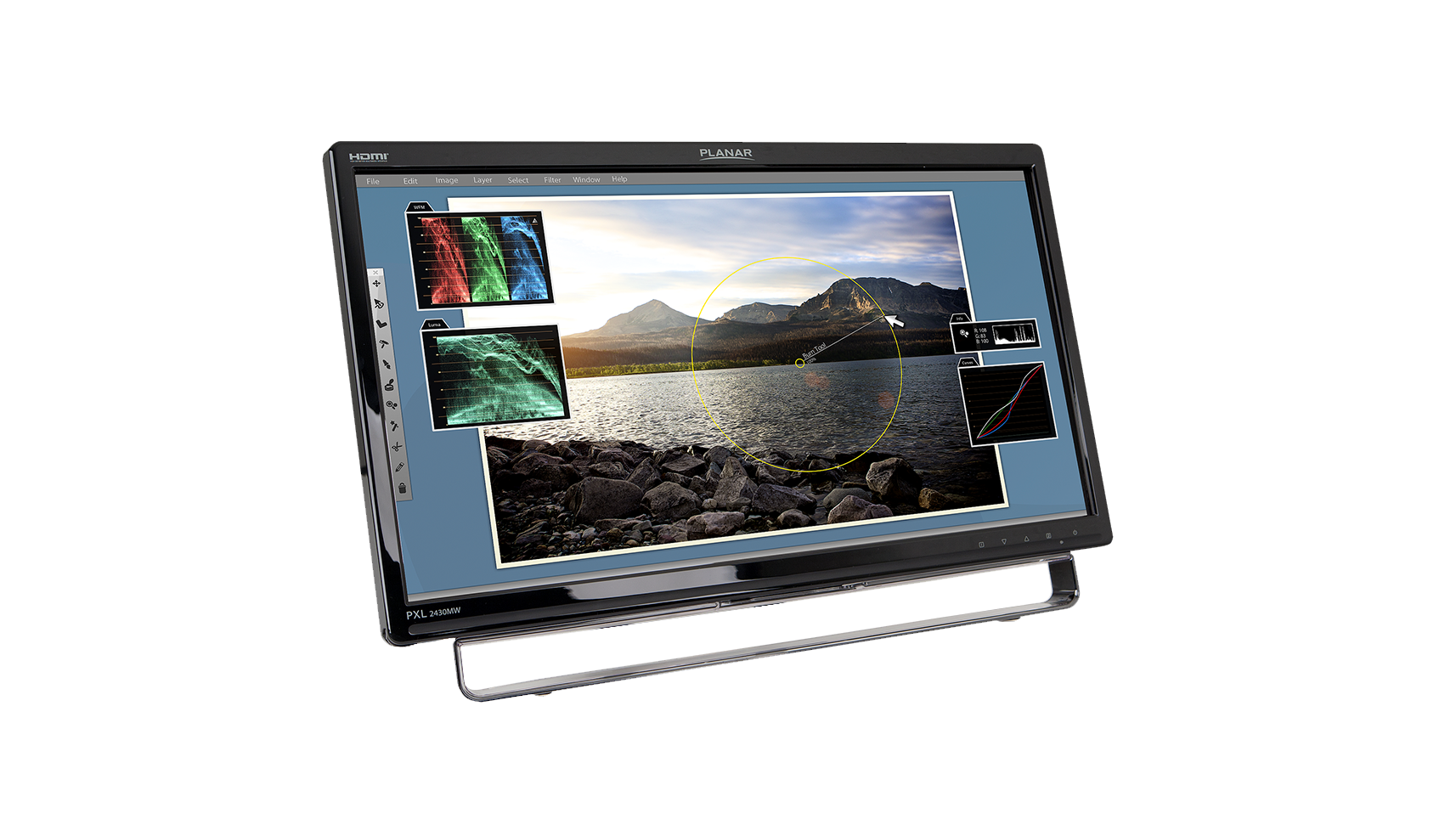 Planar PXL2430MW 24 inch 1000:1 5ms DVI/HDMI/USB Touchscreen LED LCD Monitor 